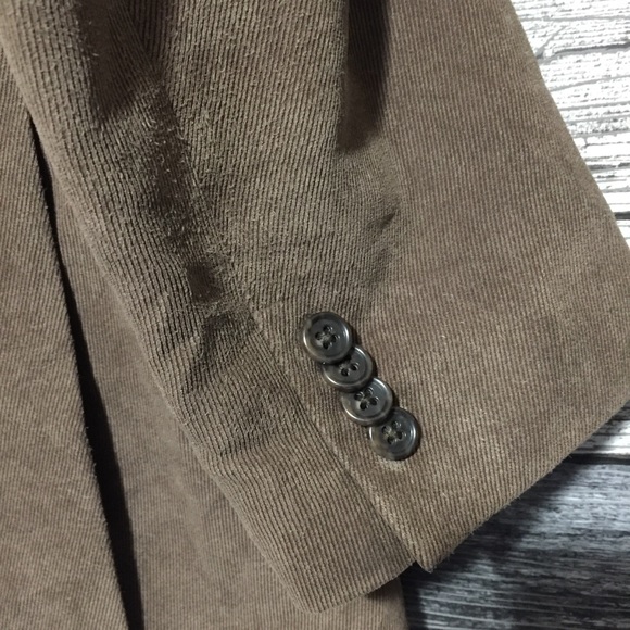 Michael Kors Corduroy Blazer Jacket Men’s 44L Brown 2 Button Polyester - Picture 9 of 10